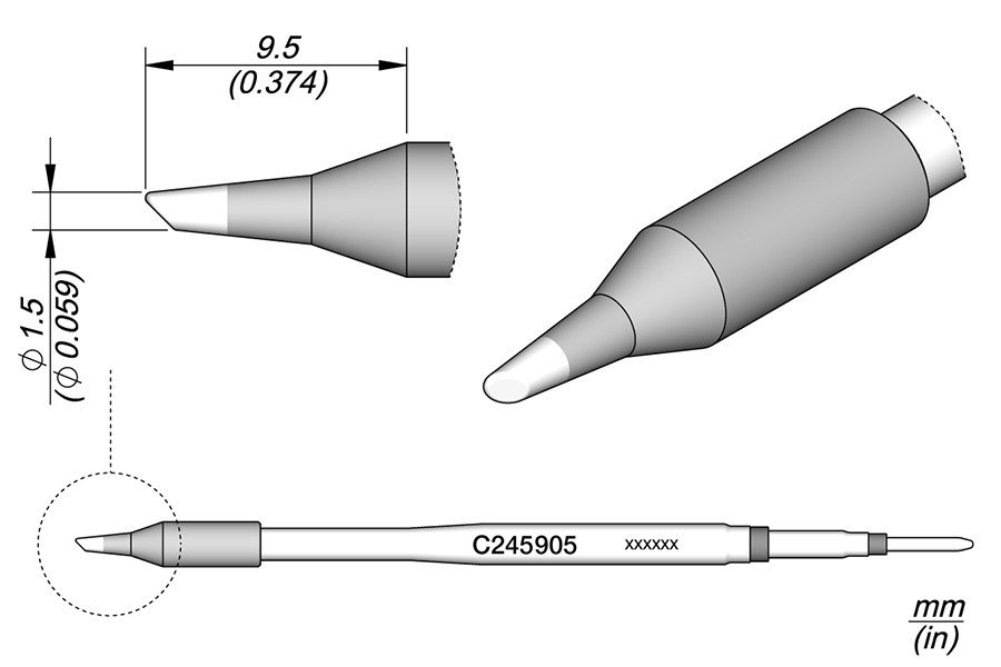 JBC PUNTA SALDANTE C245-905 - FETTA DI SALAME Ø 1.