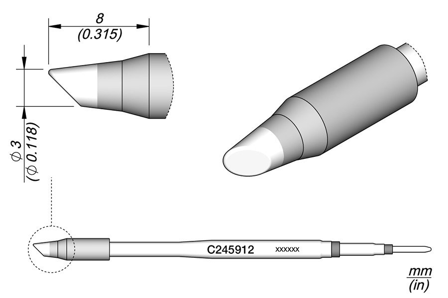 JBC PUNTA SALDANTE C245-912 - FETTA DI SALAME Ø 3.