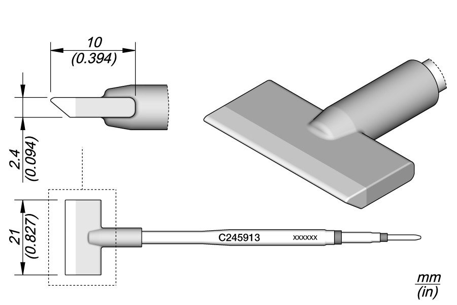 JBC PUNTA SALDANTE C245-913 - LAMA 21X2.4MM