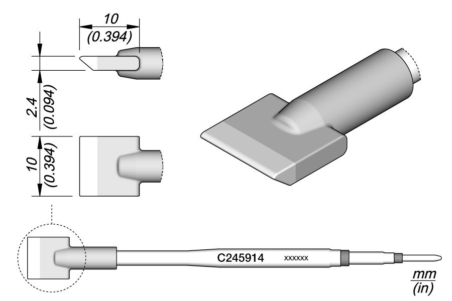 JBC PUNTA SALDANTE C245-914 - LAMA 10.0MM SHAPE 1