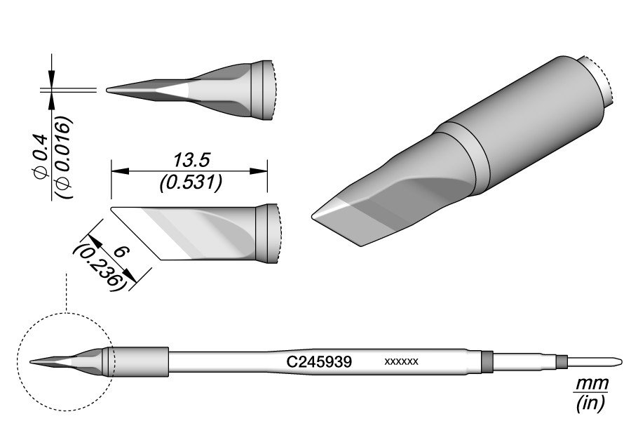 JBC PUNTA SALDANTE C245-939 - LAMA 6.0X0.4MM