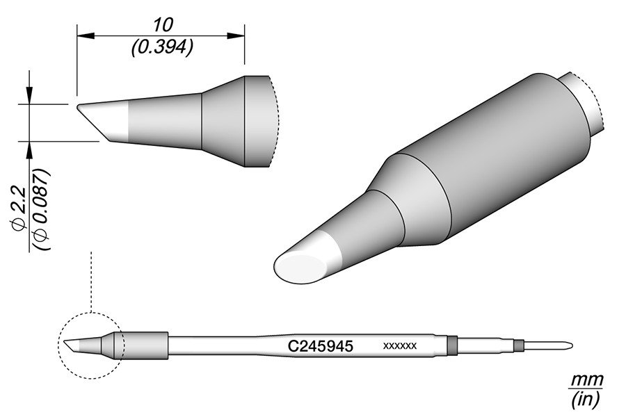 JBC PUNTA SALDANTE C245-945 - FETTA DI SALAME Ø 2.