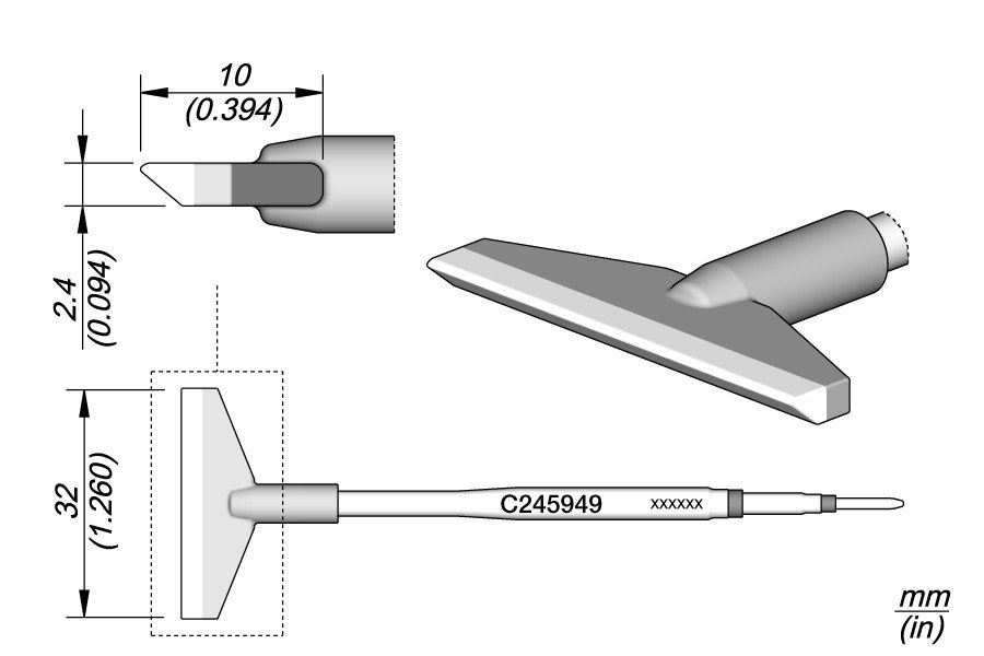 JBC PUNTA SALDANTE C245-949 - LAMA 32.0MM