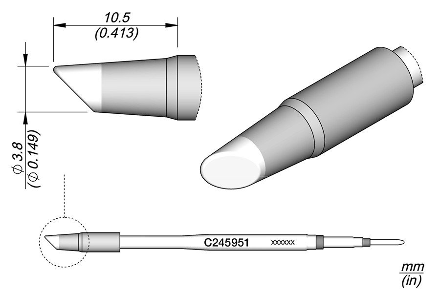 JBC PUNTA SALDANTE C245-951 - FETTA DI SALAME HT Ø