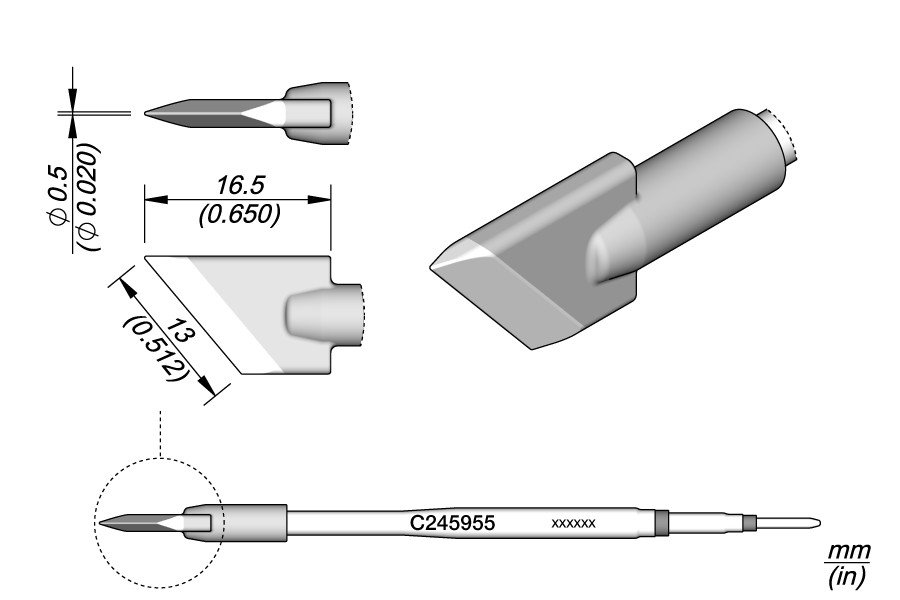 JBC PUNTA SALDANTE C245-955 - LAMA DIAGONALE