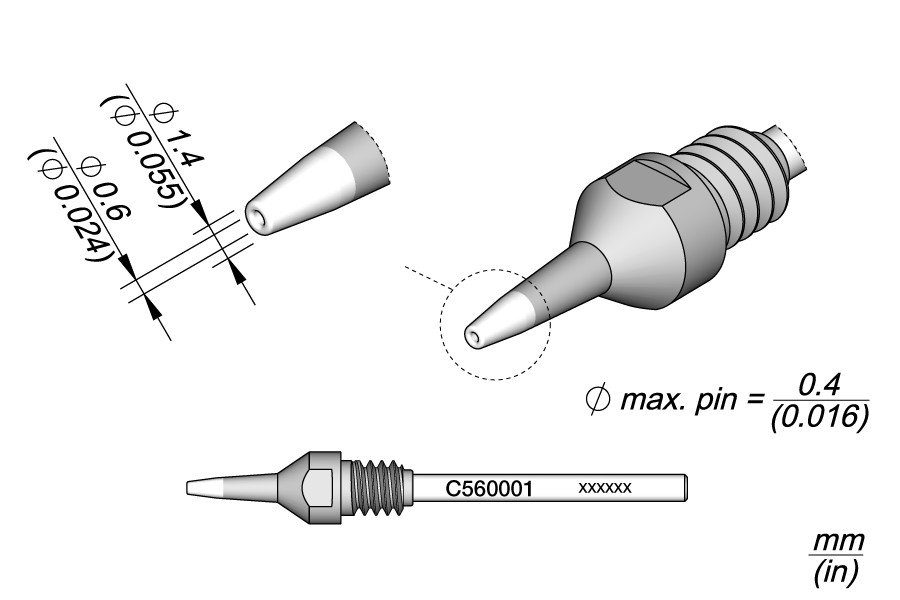 JBC C560-001 PUNTA DISSALDANTE ALTO RENDIMENTO D.I