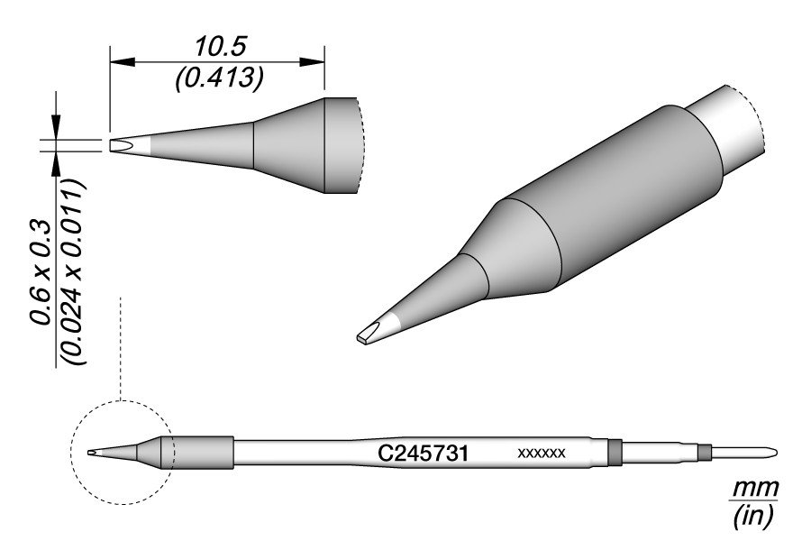 JBC PUNTA SALDANTE C245-731 - CACCIAVITE 0.6X0.3