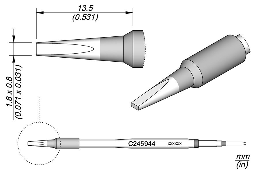 JBC PUNTA SALDANTE C245-944 - CACCIAVITE 1.8X0.8