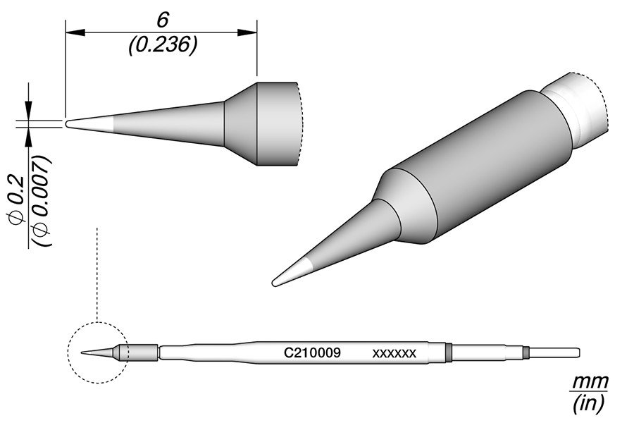 JBC PUNTA SALDANTE C210009 - CONICA Ø 0.2 MM