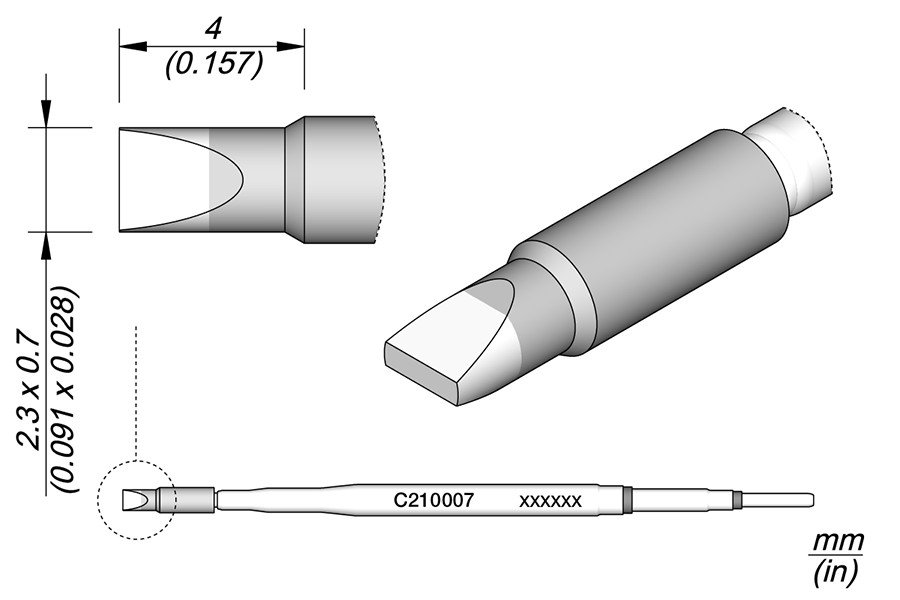 JBC PUNTA SALDANTE C210-007 - CACCIAVITE 2.3X0.7