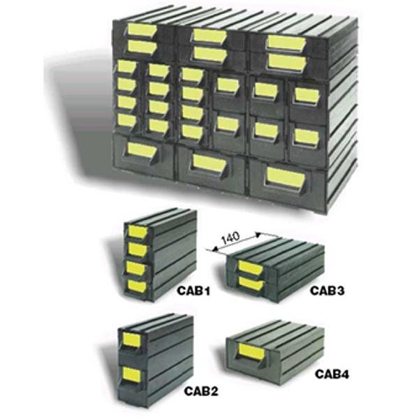 CAB2 Modulo con 2 cassetti conduttivi, int.40x43mm