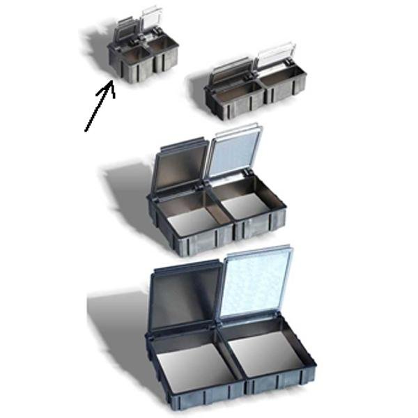 SNAPBOX1 coperchio a molla ESD nero int.16X12X15mm