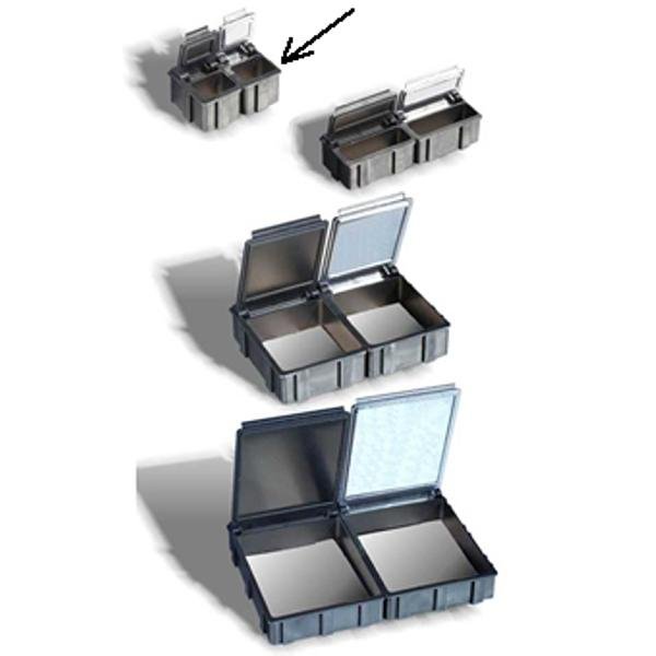 SNAPBOX1 coperchio a molla trasparente ESD nero