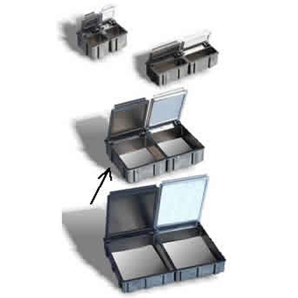 SNAPBOX3 coperchio a molla ESD nero int. 41X37X15