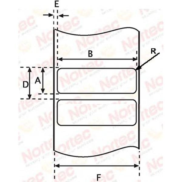 NORTEC ETICHETTE POLIIMIDE BIANCO 120X380MM 1MIL