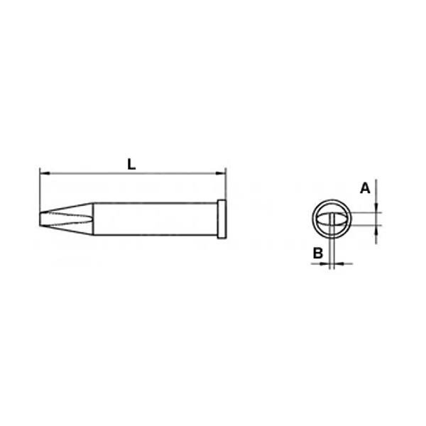 WELLER XT B punta a cacciavite 2.4 x 0.8 mm L=36mm