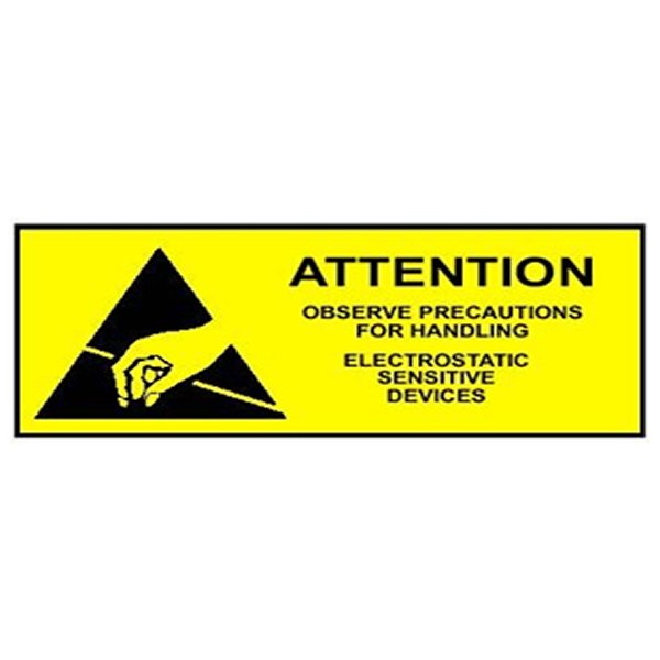 ETICHETTA adesiva  "ATTENTION"  50x25mm  1000pz