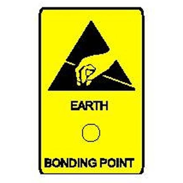 ETICHETTA adesiva  "EARTH BONDING POINT" 10pz