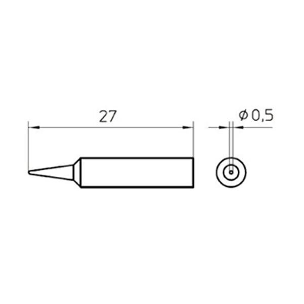 WELLER XNT 1 - PUNTA CONICA 05MM