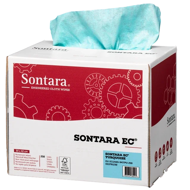 SONTARA EC1224 wipes box 250 panni tnt turchese