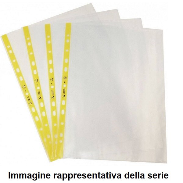 BUSTE per fogli A4 con fori antistatiche 100pz