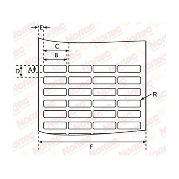 NORTEC ETICHETTE IN POLIESTERE BIANCO GLS