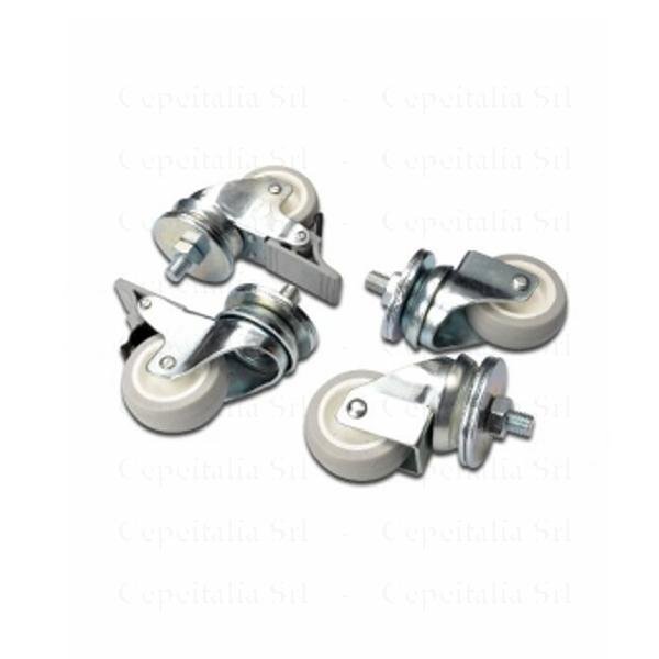 LP9563  SET 4 RUOTE (DUE BLOCCABILI) PER ARMADI