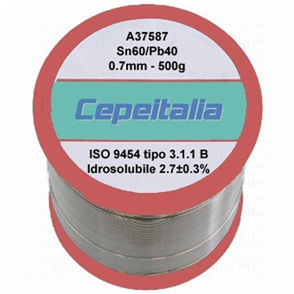 FILO SN60/PB40 - 0.7MM - 500G - IDROSOLUBILE
