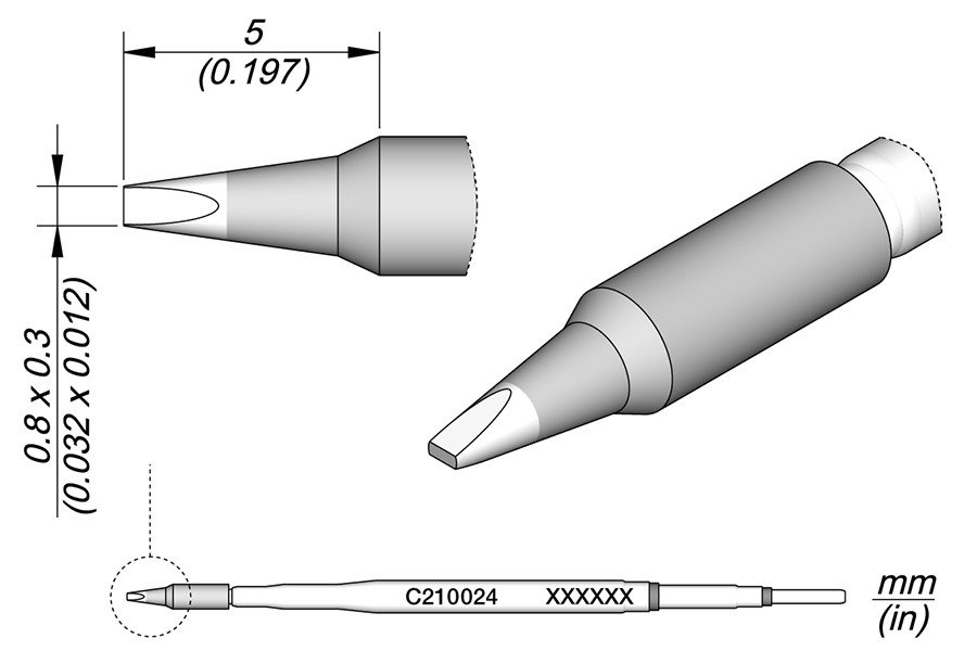 JBC PUNTA SALDANTE C210-024 - CACCIAVITE 0.8X0.3