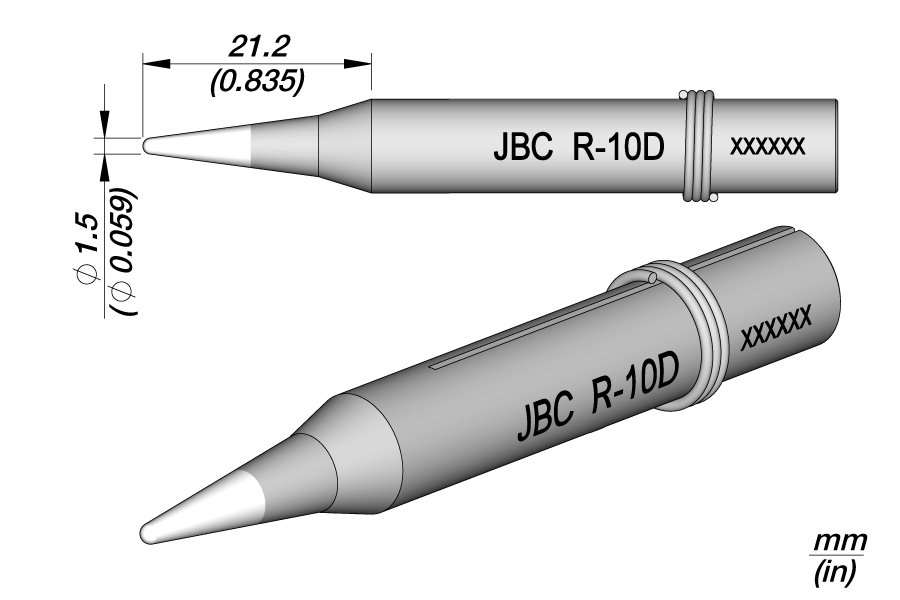 JBC PUNTA SALDANTE R-10D - CONICA Ø 1.5 MM -