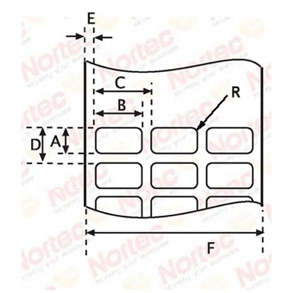 NORTEC ETICHETTE IN POLIESTERE BIANCO 699X1270MM