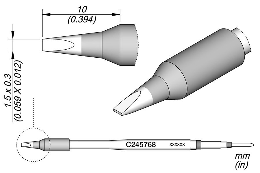 JBC PUNTA SALDANTE C245-768 - SCALPELLO 0.3X1.5MM