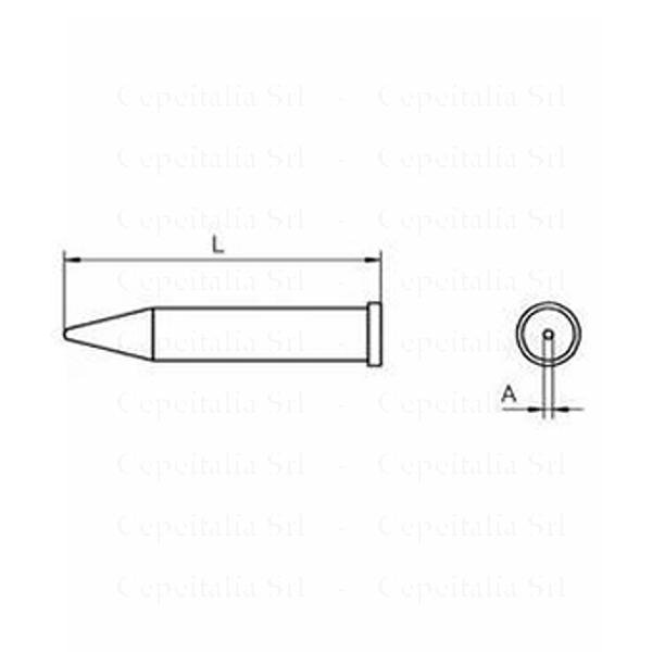 WELLER XT O - PUNTA TONDA Ø1MM