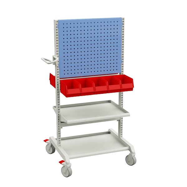 TRESTON BASIC TROLLEY 2 CON PANNELLI PERFORATI