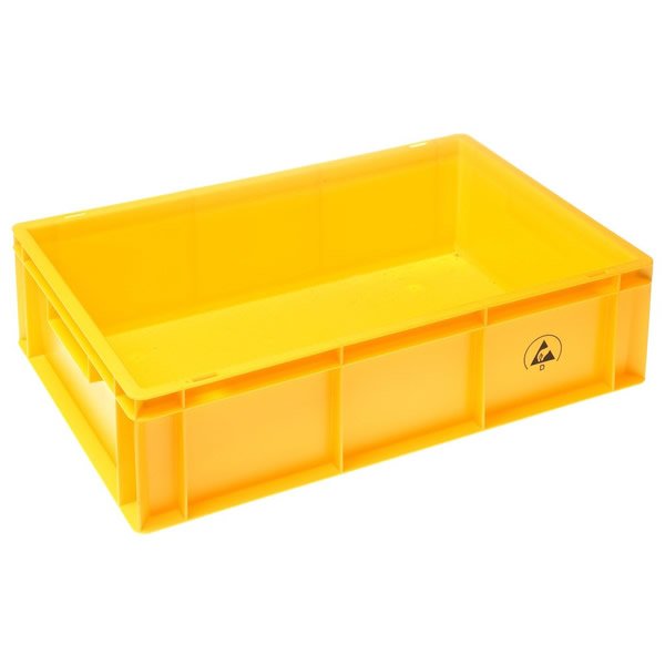 CONTENITORE GIALLO DISSIPATIVO - 600X400X120MM