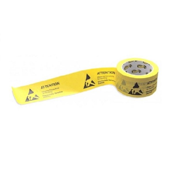NASTRO PVC adesivo giallo con simbologia ESD