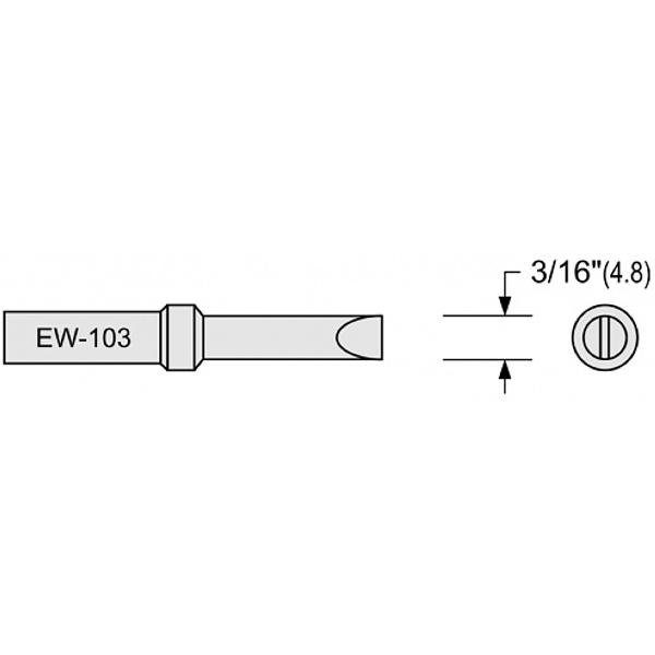 PLATO EW-103 - PUNTA SALDANTE - SCALPELLO 4.8MM