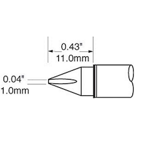 METCAL SCV-CH10 - PUNTA A CACCIAVITE 1.0 MM X