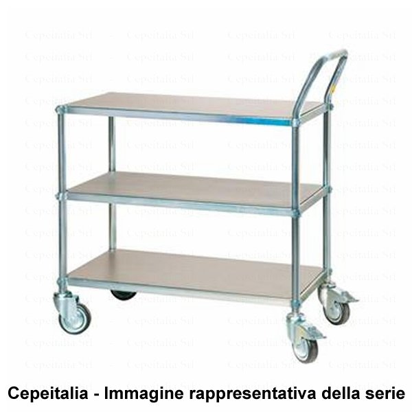 CARRELLO ESD CON 2 RIPIANI 740 X 430 MM