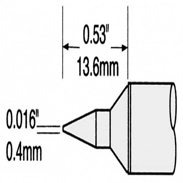 METCAL SCV-CNL04 - PUNTA CONICA 0.4 MM