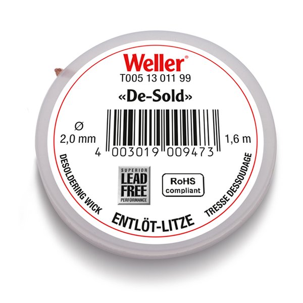 WELLER T0051301199 - TRECCIA DISSALDANTE - 2.00MM