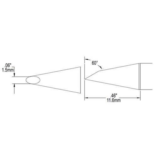 METCAL SFP-DRH615 - PUNTA A ZOCCOLO 1.5 MM