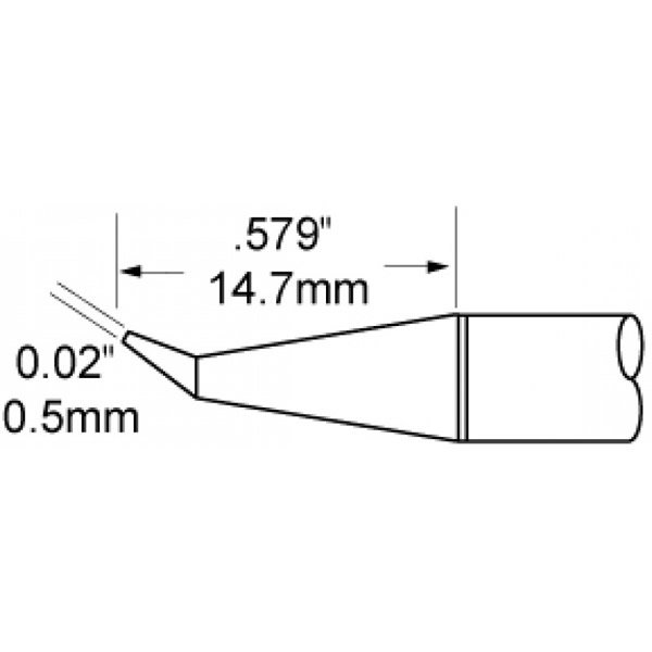 METCAL SCP-CNB05 - PUNTA CONICA LUNGA 0.5 MM
