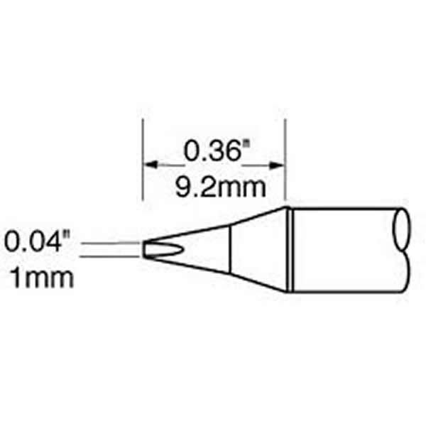 METCAL SCP-CH10 - PUNTA A SCALPELLO 1 MM