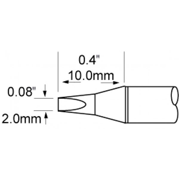 METCAL SCP-CH20 - PUNTA A SCALPELLO 2 MM