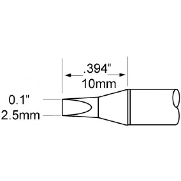 METCAL SCP-CH25 - PUNTA A SCALPELLO 2.5 MM