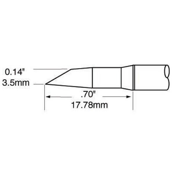 METCAL SCP-DRH35 - PUNTA A ZOCCOLO 3.5 MM