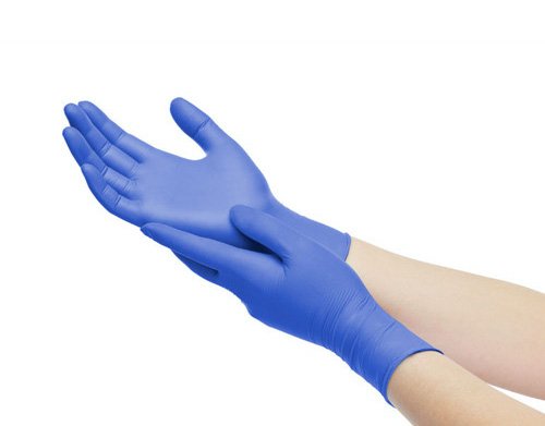 GUANTO MONOUSO IN NITRILE VIOLA- SENZA POLVERE XS