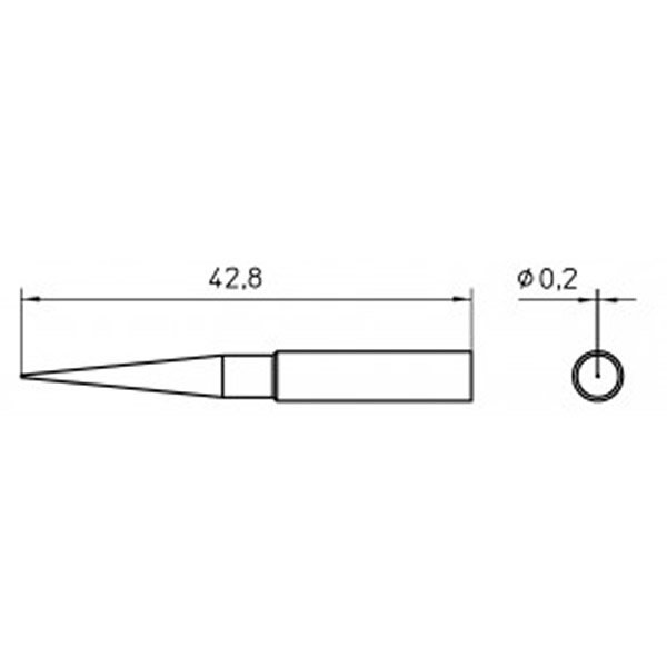 WELLER XNT 1L SOLDERING TIP 02MM