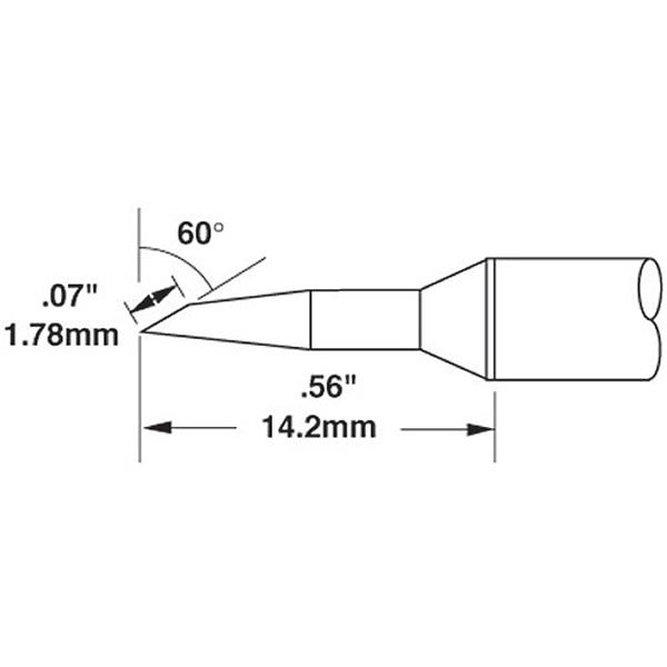 METCAL SSC-747A - PUNTA ANGOLO SMUSSATO 1.78 MM -